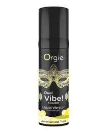 Stimuliuojantis gelis „Dual Vibe! Lemon Gin and Tonic“, 15 ml - Orgie