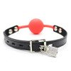 Silikoninis burnos kaištis „Silicone Ball Gag with Padlock“ - Latetobed