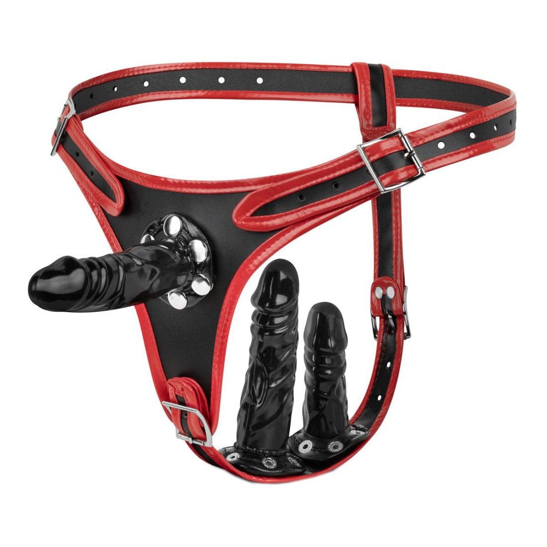 Strap-on rinkinys „Tripple Dildo Harness“ - EasyToys