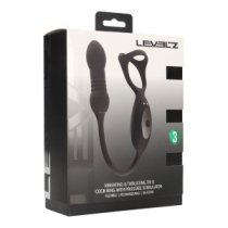 Automatinis analinis vibratorius - žiedas „Vibrating and Thrusting Tri O“ - Levelz
