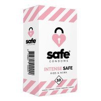 Stimuliuojantys prezervatyvai „Intense Safe“, 10 vnt. - Safe