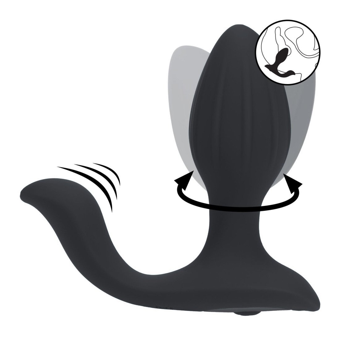 Vibruojantis analinis kaištis „Vibrating and Rotating Anal Plug“ - Levelz Vibruojantis analinis kaištis „Vibrating and Rotating Anal Plug“ - Levelz