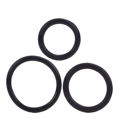 Penio žiedų rinkinys „Black Rubber Ring Set“ - CalExotics