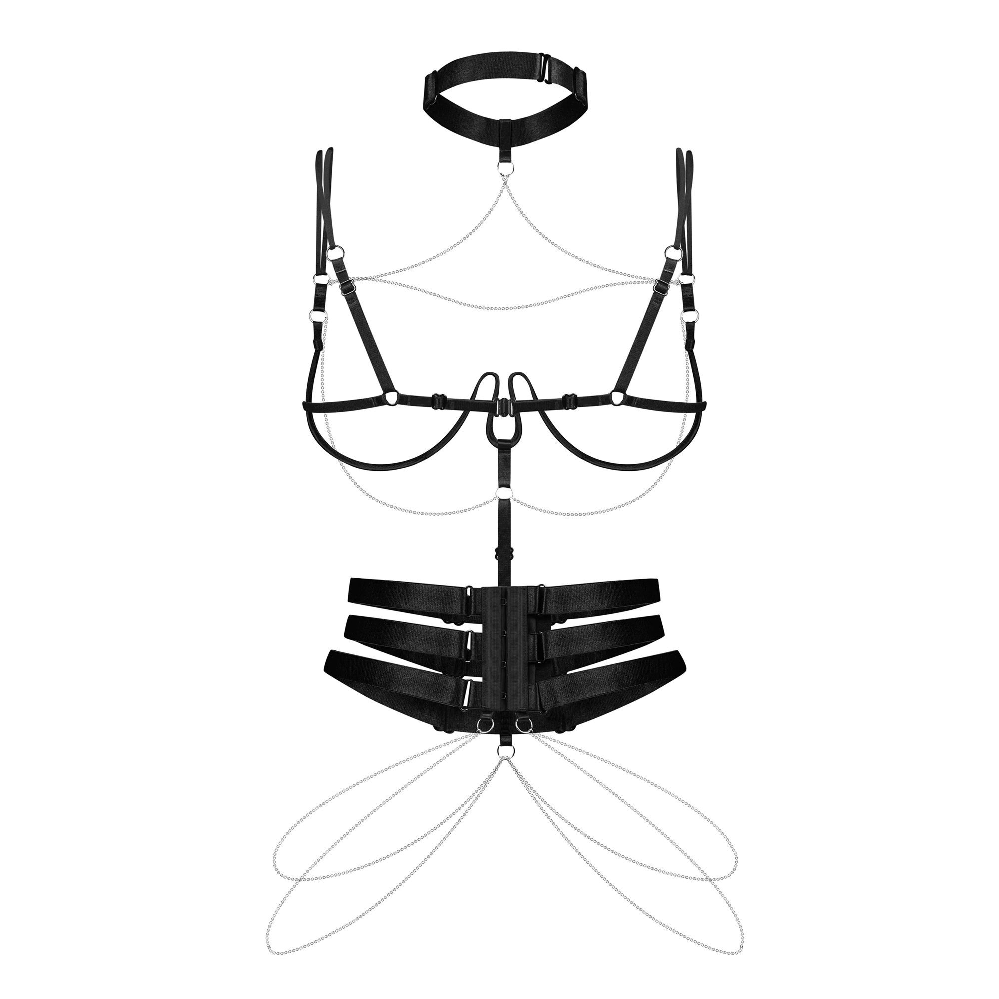 Kūno aksesuaras „Premisis Black Harness“ - Obsessive