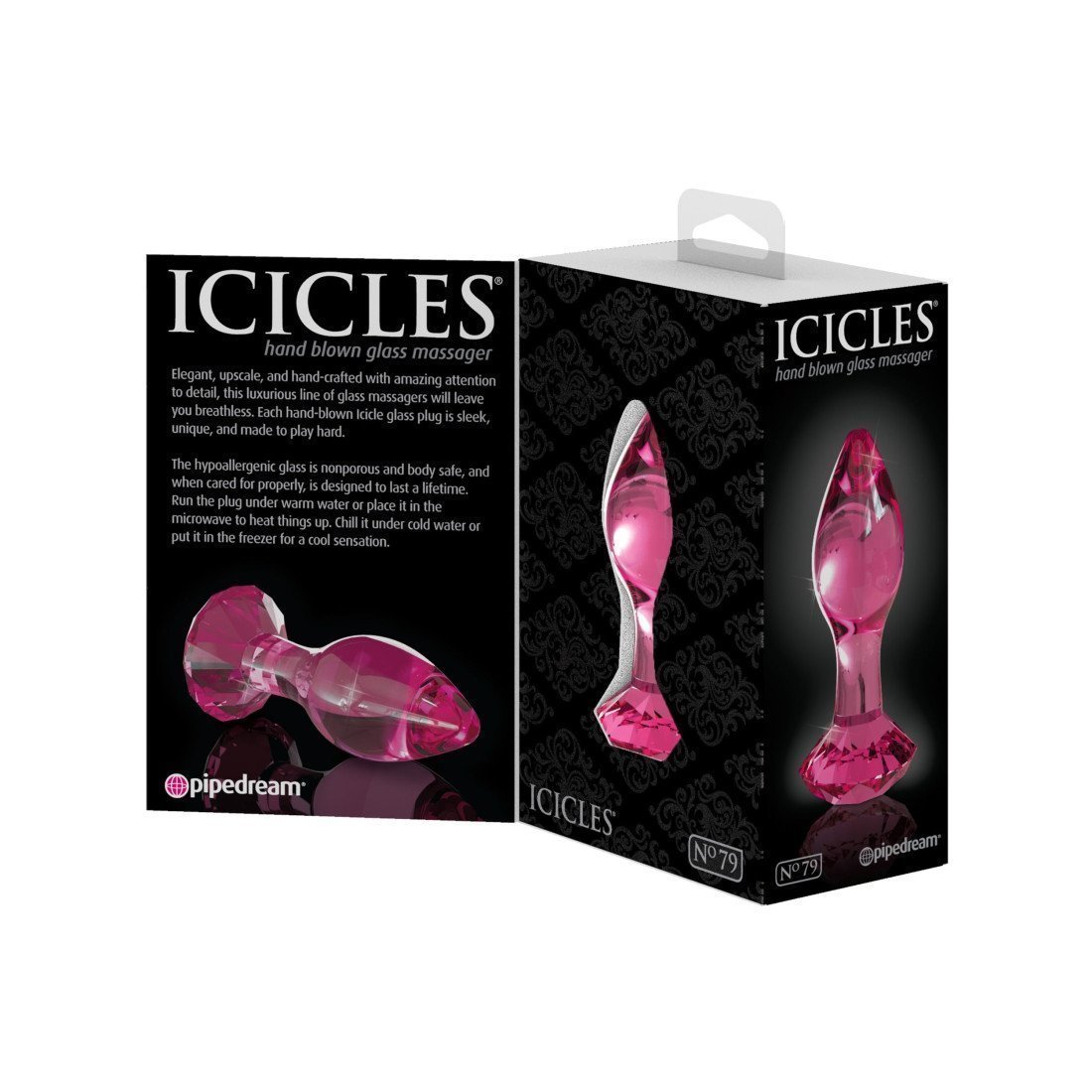 Stiklinis analinis kaištis „Icicles Nr. 79“ - Icicles