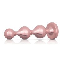 Analinių kaiščių rinkinys „Metal Butt Plug Set“ - Rosy Gold
