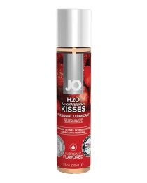 Vandens pagrindo lubrikantas „H2O Strawberry Kisses“, 30 ml - System JO
