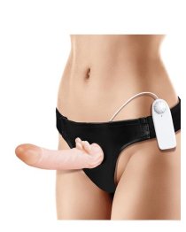 Vibruojantis tuščiaviduris strap-on dildo „Hybee“ - Latetobed