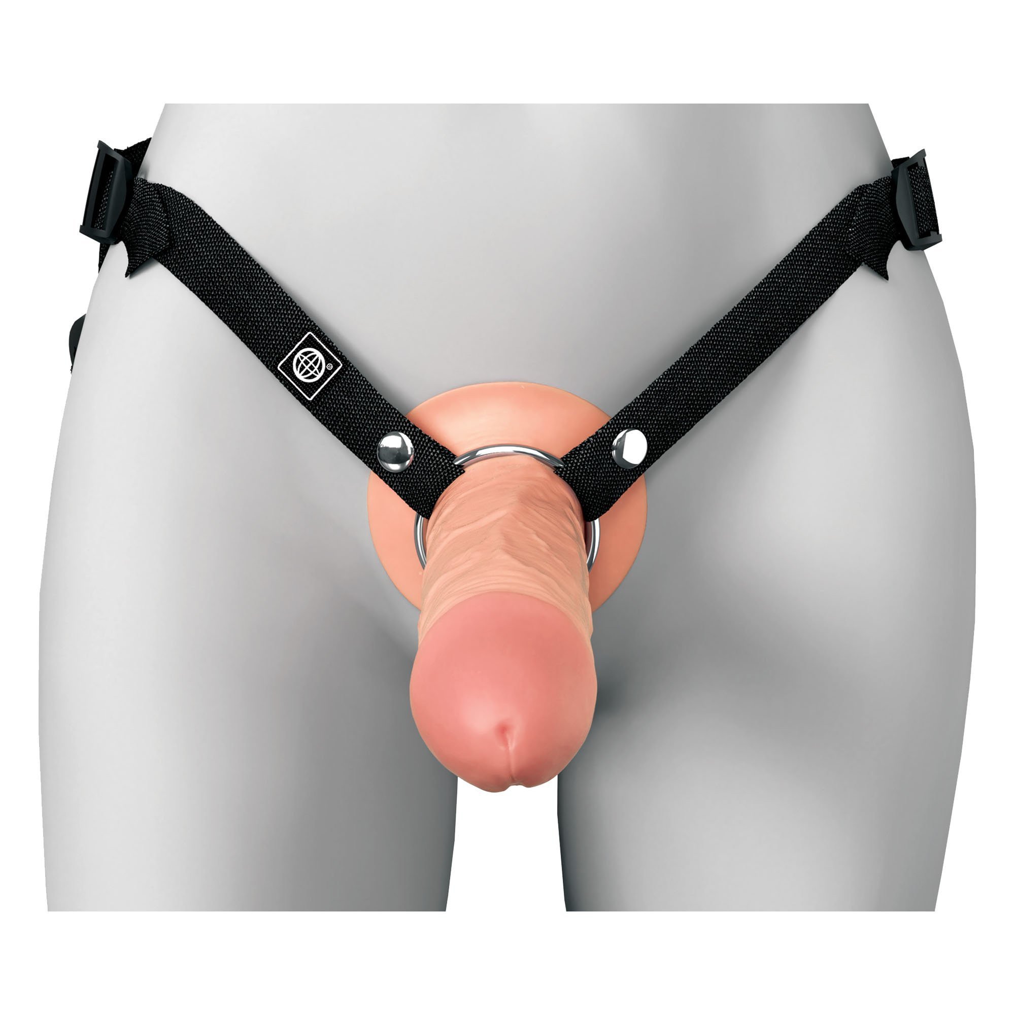 Tuščiaviduris strap-on dildo „8 Inch Silicone Hollow Strap-on“ - Pipedream