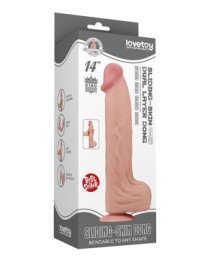 XXL dydžio falo imitatorius (pažeista pakuotė) „Sliding Skin Dong 14“ - Lovetoy