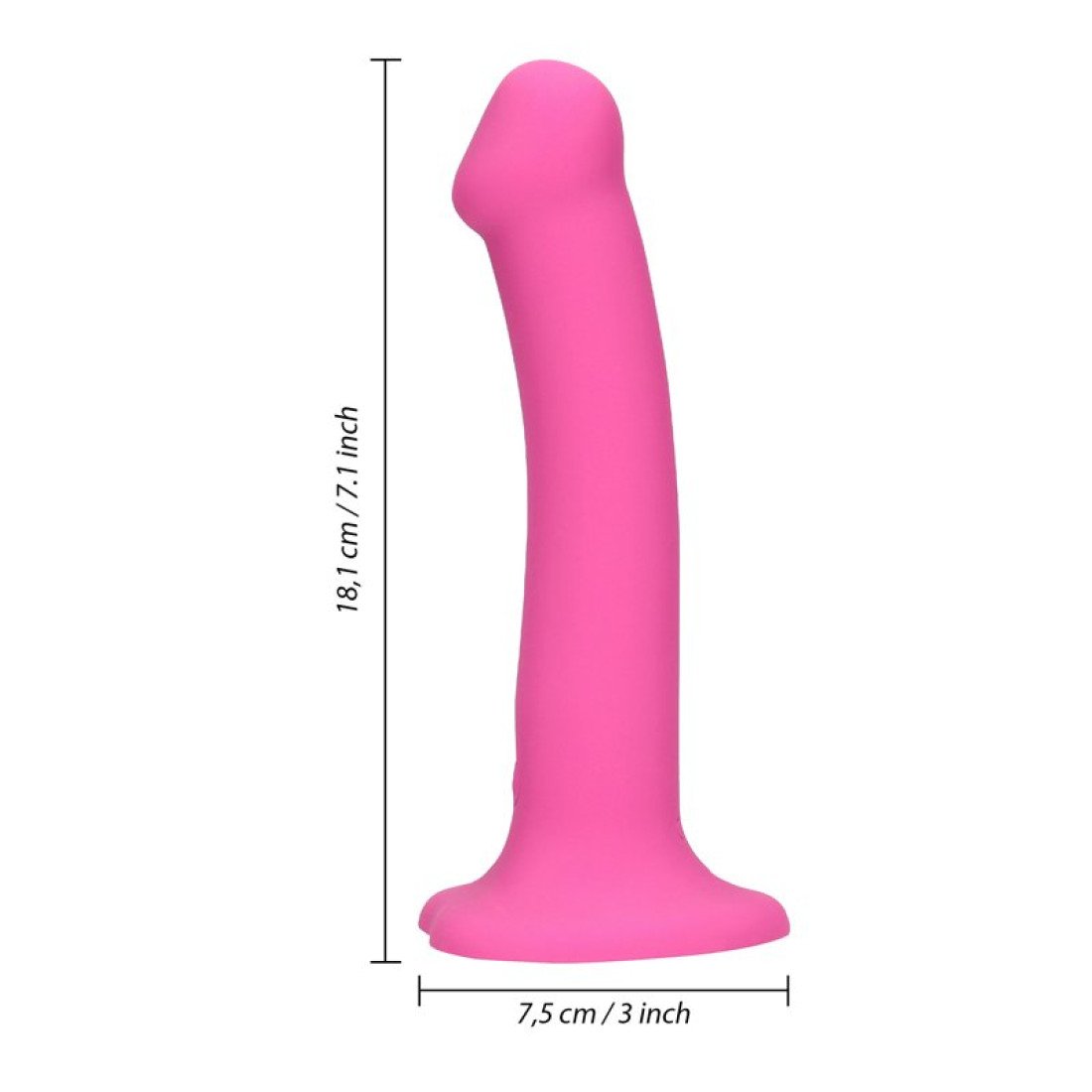 Vibruojantis silikoninis dildo „Non-Phallic Vibrating Dildo Medium“ - Loveline