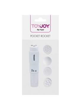 Baltas masažuoklis „Pocket Rocket“ - ToyJoy