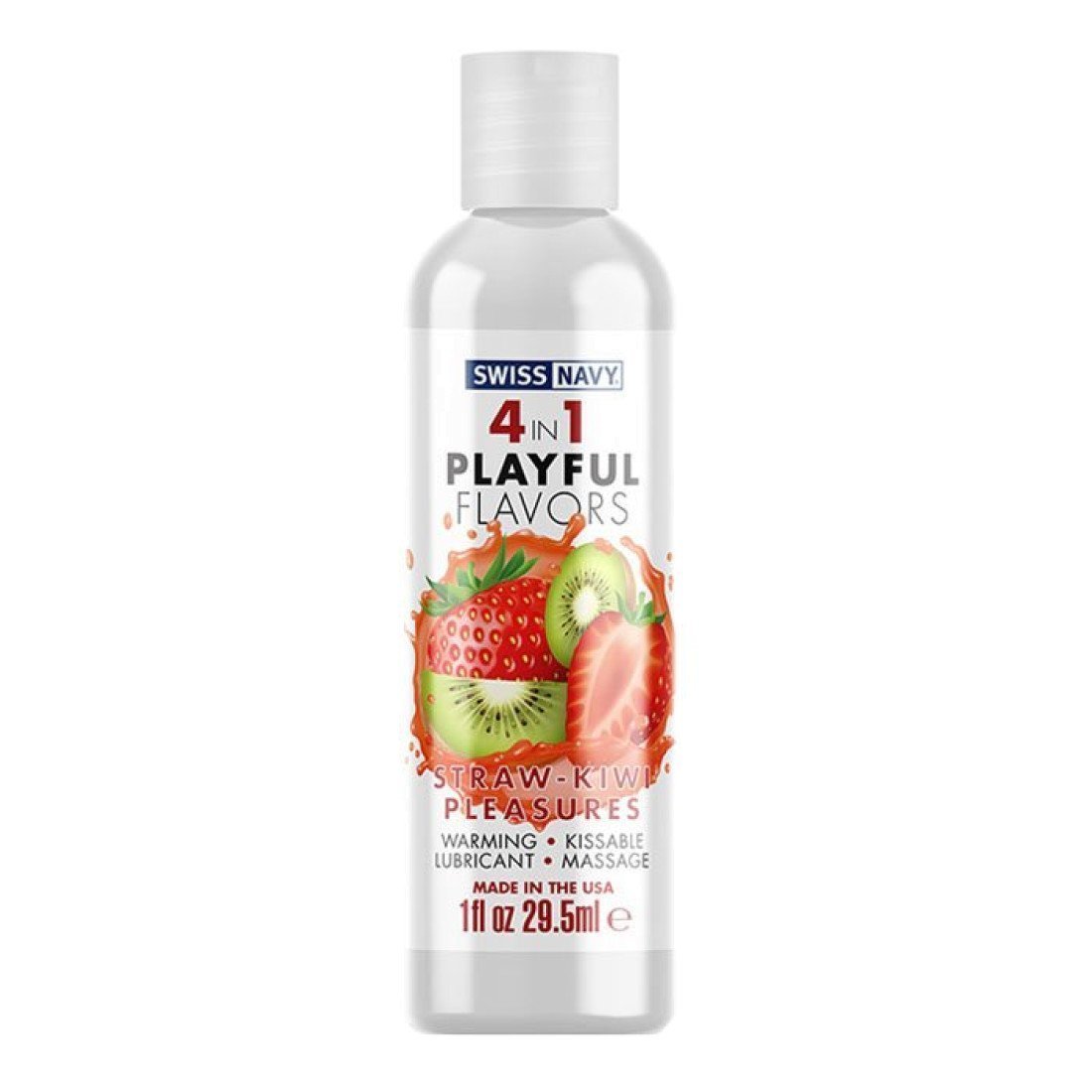 Vandens pagrindo lubrikantas „4 in 1 Straw-Kiwi Pleasures“, 30 ml - Swiss Navy