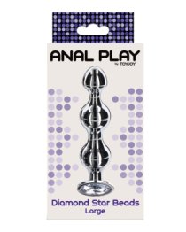 Didelis analinis kaištis „Diamond Star Beads“ - ToyJoy