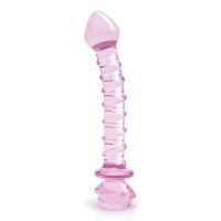 Stiklinis G taško dildo „Glaze Rosebud Spiral Dildo“ - Dream Toys