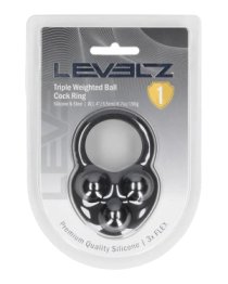 Penio žiedas „Triple Weighted Ball Cock Ring“ - Shots Toys