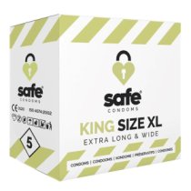 Dideli prezervatyvai „King Size XL“, 5 vnt. - Safe