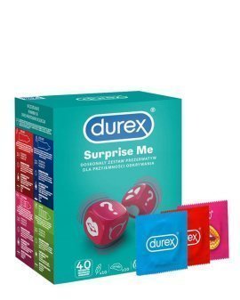 Prezervatyvų rinkinys „Surprise Me“, 40 vnt. - Durex