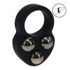 Penio žiedas „Triple Weighted Ball Cock Ring“ - Shots Toys