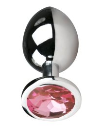 Vidutinis analinis kaištis „Round Silver Pink“ - EasyToys