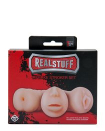 Masturbatorių rinkinys „RealStuff Lifelike Stroker Set“ - Dream Toys