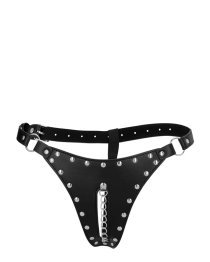Suvaržymo kelnaitės moterims „Xtreme Chastity Thong with Chain Detail“ - Ouch!