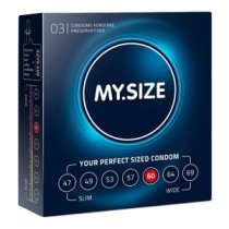 Prezervatyvai „60“, 3 vnt. - My.Size