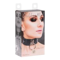 Antkaklis „O-Ring Collar Black Silver“ - Kinky Diva