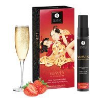 Purškalas oraliniam seksui „Waves of Pleasure Sparkling Strawberry Wine“, 20 ml - Shunga