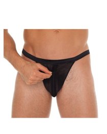 Vyriškos kelnaitės su juostele „Transparent Thong with Zipper“ - Amorable