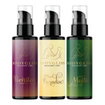 Masažo lubrikantų rinkinys „Tropical Temptation“, 150ml - Bodygliss