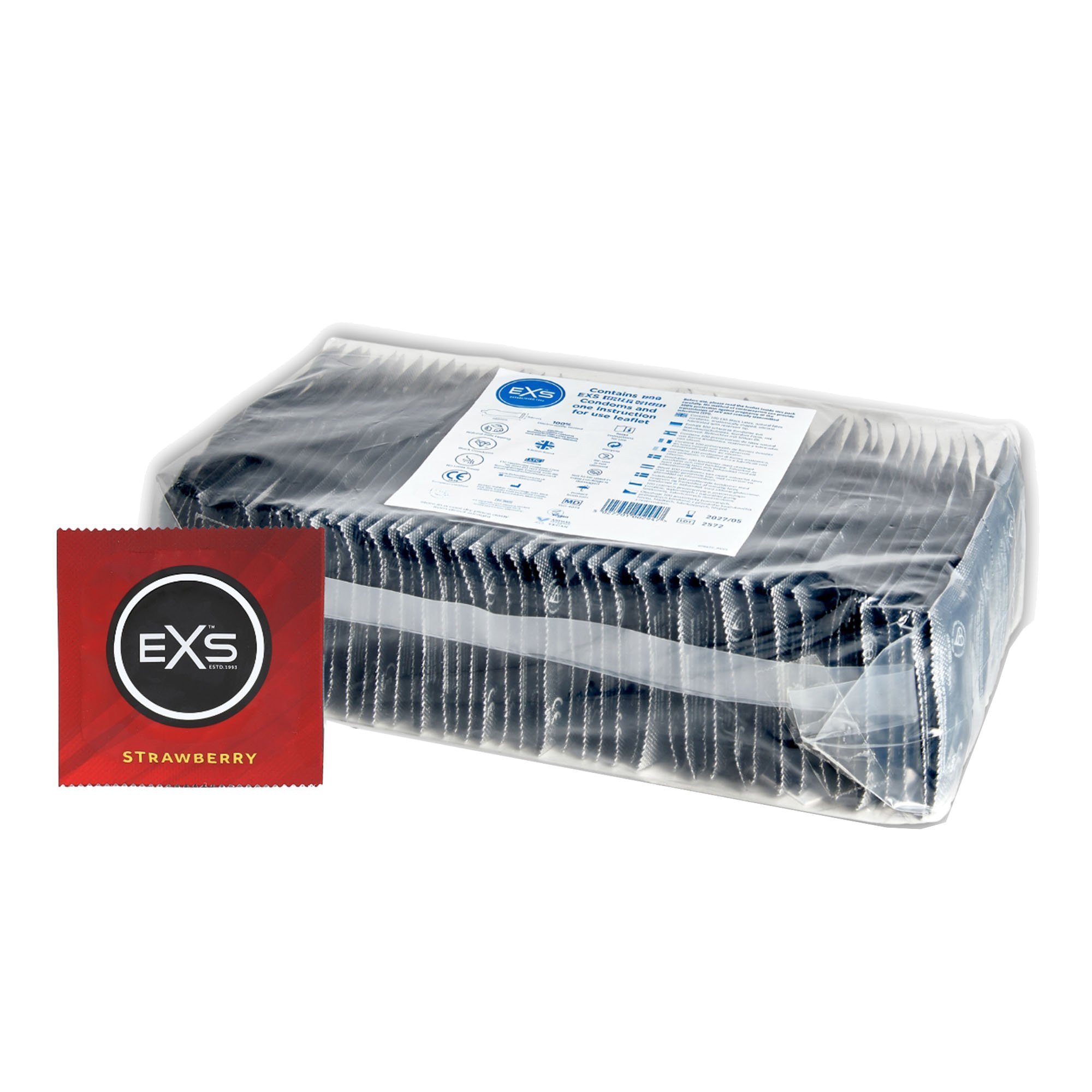 Prezervatyvų rinkinys „Strawberry“, 100 vnt. - EXS Condoms