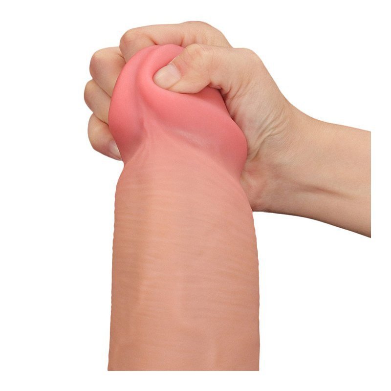 XXL dydžio falo imitatorius (pažeista pakuotė) „Sliding Skin Dong 14“ - Lovetoy