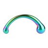 Metalinis dildo „The Curvy G-Spot Rainbow“ - Mr. Steel