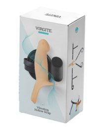 Vibuojantis tuščiaviduris strap-on dildo „H3 Size S“ - Virgite