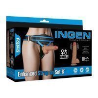 Vibruojantis strap-on dildo „Ingen Enhanced Strap on Set 8 L-2XL“ - Lovetoy