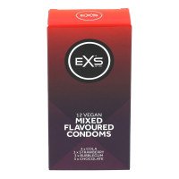 Prezervatyvų rinkinys „Mixed Flavoured“, 12 vnt. - EXS Condoms