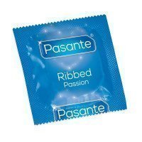 Stimuliuojantys prezervatyvai „Ribbed Passion“, 12 vnt. - Pasante