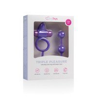 Vibruojantis žiedas - analiniai karoliukai „Triple Pleasure“ - EasyToys