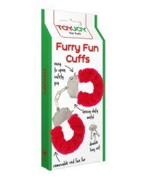 Metaliniai antrankiai „Furry Fun Cuffs“ - ToyJoy