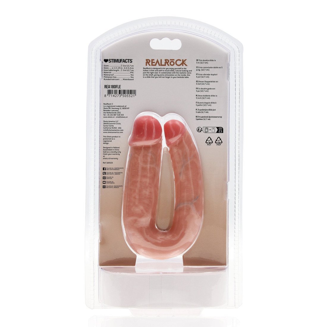 Dvigubas dildo „U Shaped Double Dildo“ - RealRock