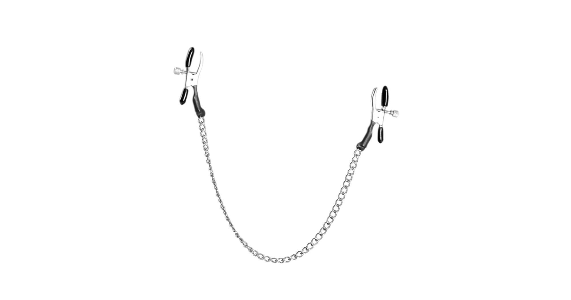 Зажимы на соски California Exotic Novelties Nipple Clamps с цепью, серебристые SE-2610-10-2 - California Exotic Novelties - Зажимы для сосков - Купить