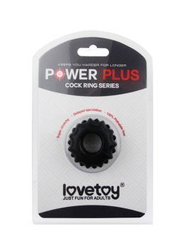 Juodas penio žiedas „PowerPlus Stretchy“ - Love Toy