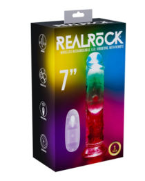 Vibruojantis dildo „LED Vibrating Cock 7“ - RealRock