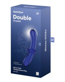 Stiklinis dildo „Double Crystal“ - Satisfyer