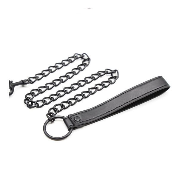 Antkaklio ir pavadėlio rinkinys „Neoprene Bondage Collar“ - Latetobed