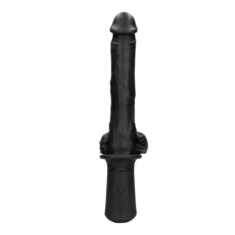 Automatinis falo imitatorius „Handheld Liquid Silicone Vibrating and Thrusting Dildo“ - Ouch!