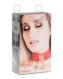 Antkaklis „O-Ring Collar Burgundy Gold“ - Kinky Diva