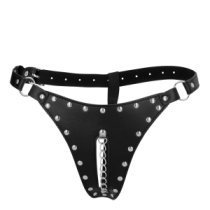 Suvaržymo kelnaitės moterims „Xtreme Chastity Thong with Chain Detail“ - Ouch!