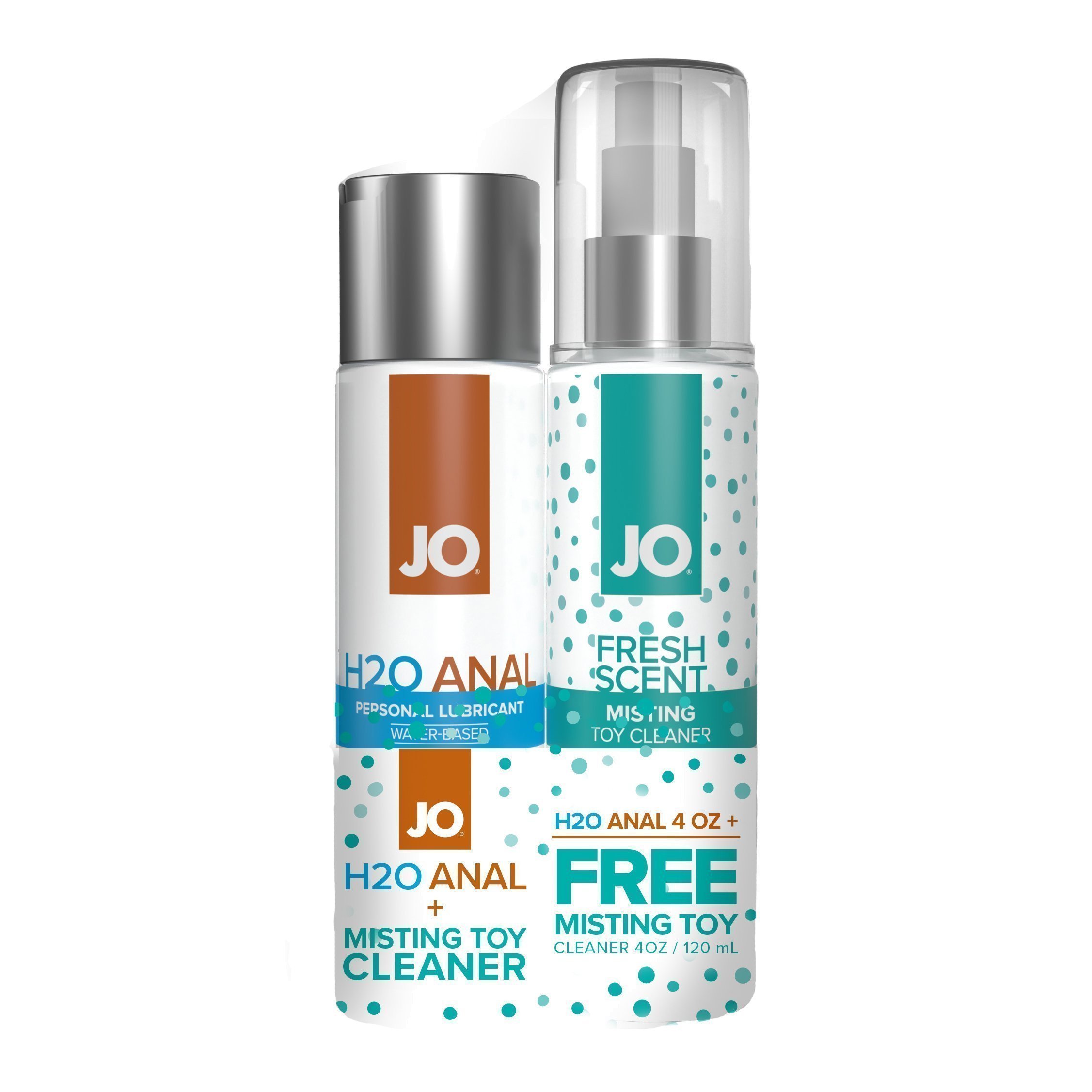 Analinio lubrikanto ir žaislų valiklio rinkinys „H2O Anal Original & Fresh Scent“ - System JO